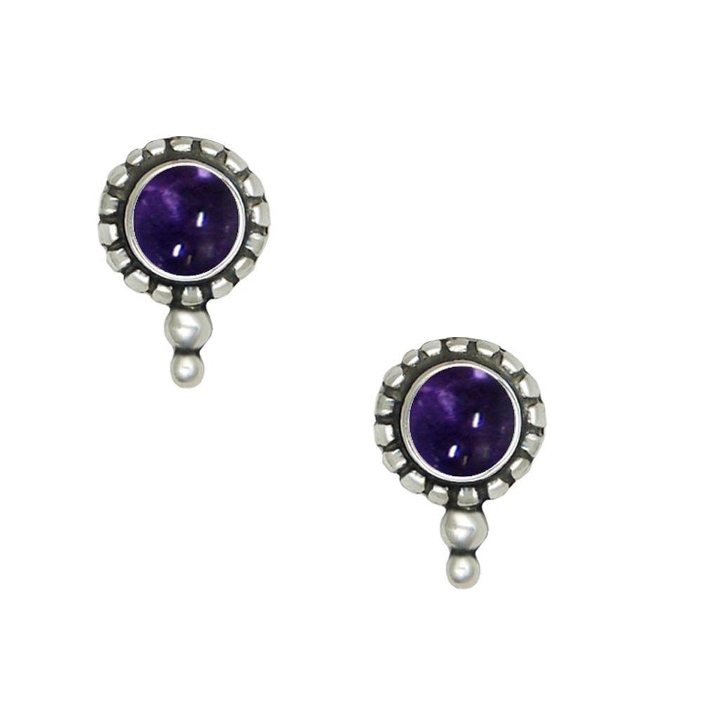 Sterling Silver Little Iolite Post Stud Earrings